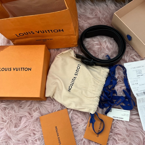 Authentic Louis Vuitton belt with receipt, dust bag, bag, box and cards. - Picture 11 of 13